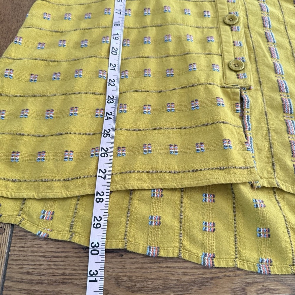 Habitat Clothes to Live in Women's Textured Button Shirt Sz L Lagenlook - Picture 9 of 11